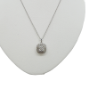 STERLING SILVER NECKLACE WITH DIAMOND PENDANT #2206 - Image 3