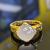 18ct Yellow Gold Valuated Jadeite Ring - LG9879