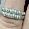 9ct White Gold Diamond Wedding / Eternity / Anniversary / Stacker Rings - LG16013 - Image 6