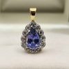 18ct White & Yellow Gold 13 Stone Sapphire & Diamond Pendant - HL10068 - Image 8