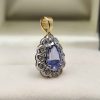 18ct White & Yellow Gold 13 Stone Sapphire & Diamond Pendant - HL10068 - Image 11
