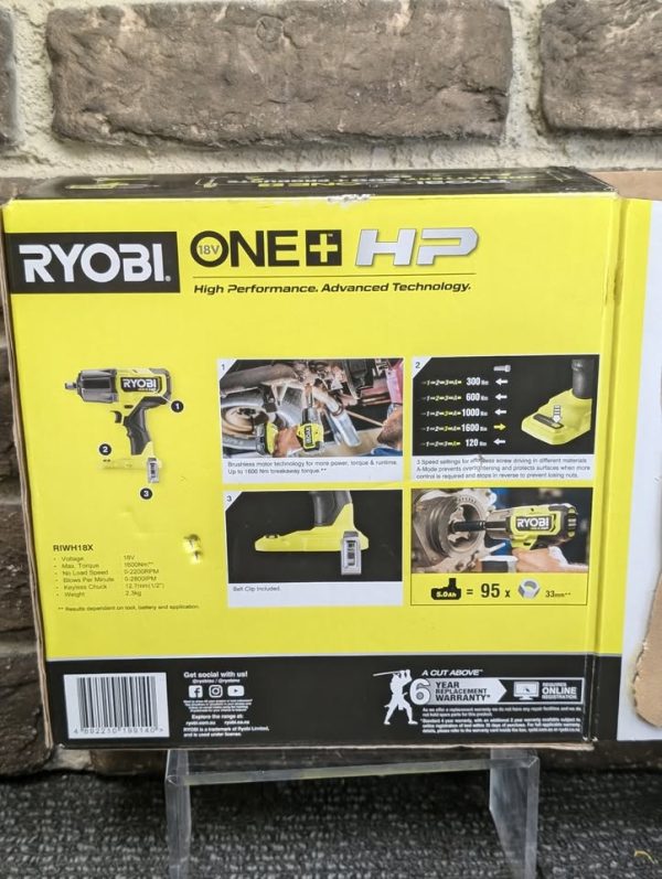 RYOBI IMPACT WRENCH RIWH18X - Image 9