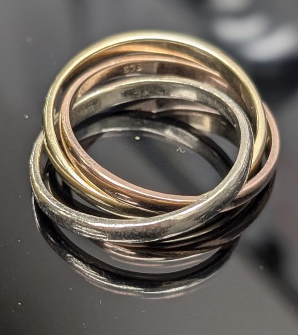 9ct Gold 3 Tone Russian Wedding Band - LG21967