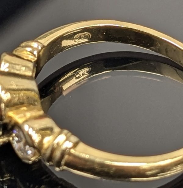 18ct Yellow Gold Sapphire & Diamond Dress Ring - LG21966 - Image 4