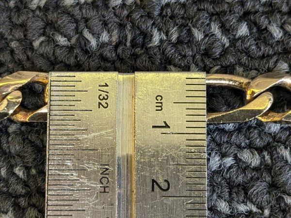 Chunky 9ct Yellow Gold Figaro Chain - LG21390 - Image 4