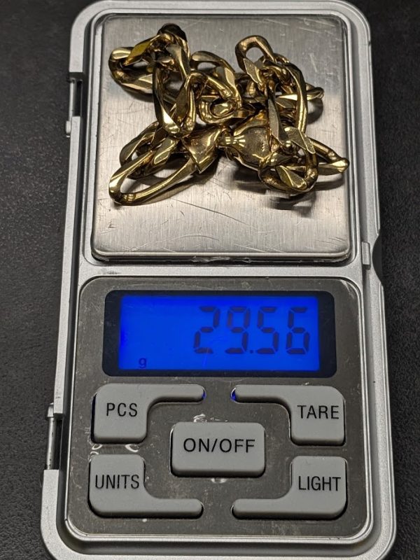 9ct Yellow Gold Figaro Bracelet - LG21391 - Image 12