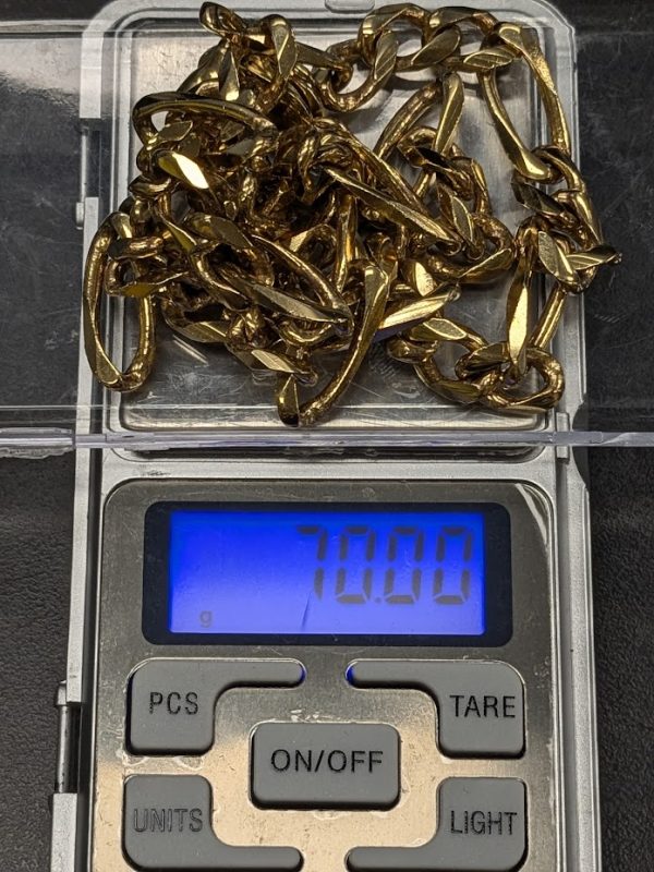 Chunky 9ct Yellow Gold Figaro Chain - LG21390 - Image 6