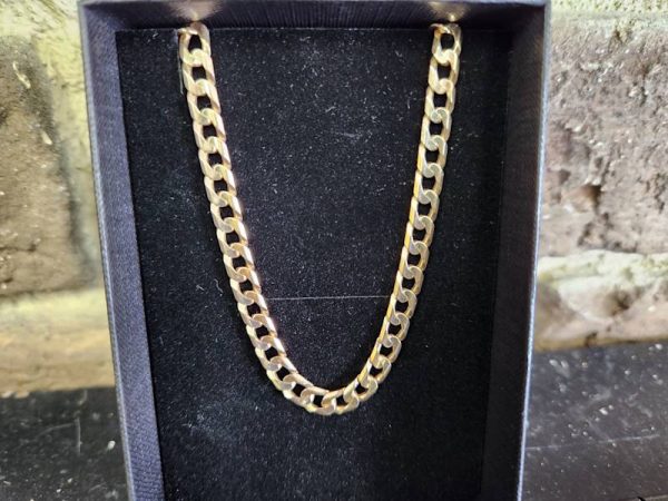 Mens 9ct Gold Curb Link Bracelet - HL22278 - Image 2