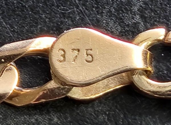 Mens 9ct Gold Curb Link Bracelet - HL22278 - Image 8