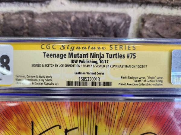 Graded TMNT Comic Signed by Keven Eastman & Joe Sinnott 9.8 - HL21905 - Image 3