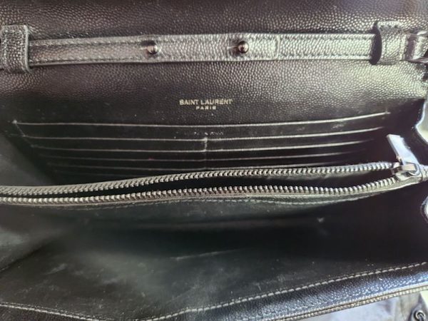 Saint Laurent Classic Cassandre Chain Wallet (Black) - HL22086 - Image 16