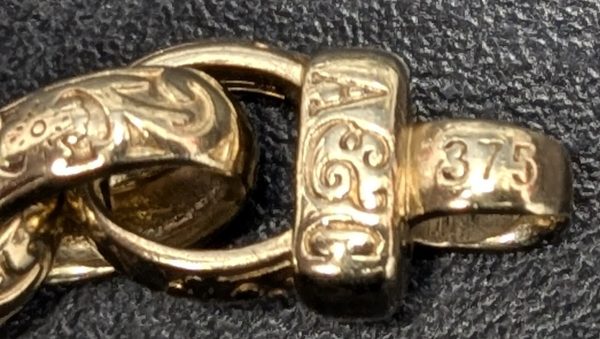 9ct Yellow Gold Patterned Belcher Bracelet - LG22342 - Image 8