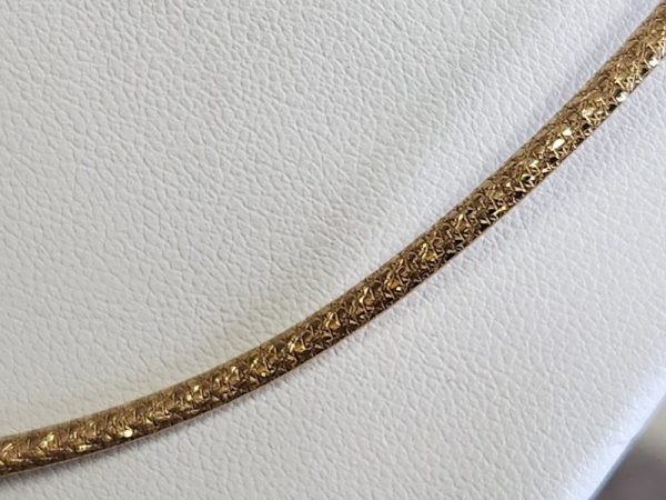 Ladies 9ct Gold Omega Necklace - HL18928 - Image 4