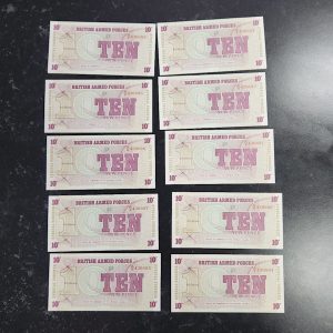 British Armed Forces Ten Pence 6th Series Banknote Set Of 10 - HL22446