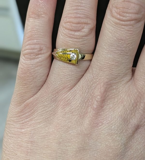 14ct Two-Tone Gold Dress Ring - LG20654 - Image 3