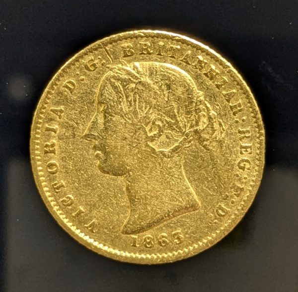 22CT YELLOW HALF SOVEREIGN GOLD COIN - LG18345 - Image 7