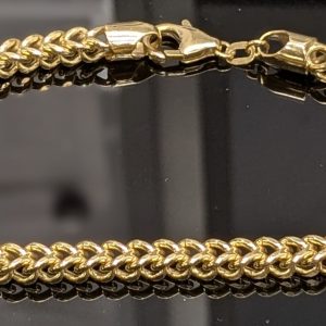 Mens 18ct Yellow Gold Franco Bracelet - LG19687