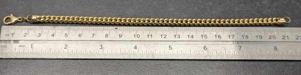 Mens 18ct Yellow Gold Franco Bracelet - LG19687 - Image 10