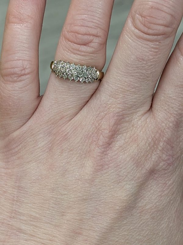 9ct Yellow Gold Diamond Dress Ring - LG23595 - Image 12