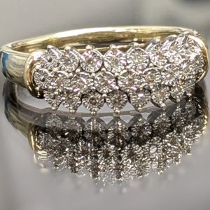9ct Yellow Gold Diamond Dress Ring - LG23595