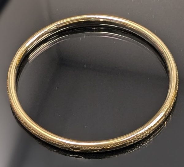17ct Yellow Gold Patterned Bangle - LG22653 - Image 11