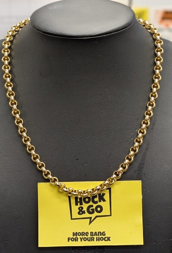 18ct Yellow Gold Round Belcher Chain - LG17901 - Image 9