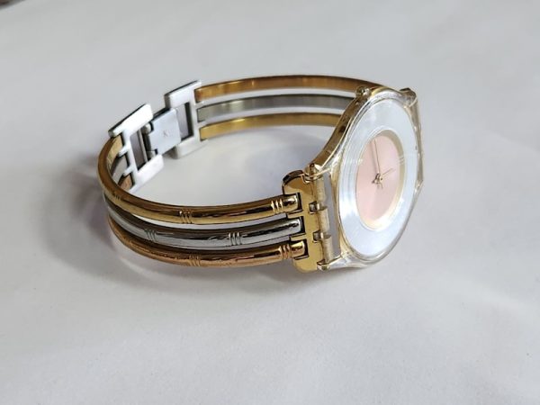 Ladies Swatch 35mm Tri-Gold watch - HL6063 - Image 12