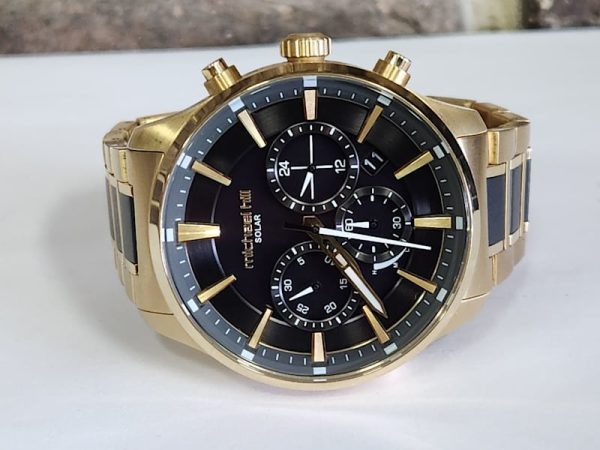 Mens 45mm Michael Hill Solar Chronograph Watch - HL3728 - Image 11