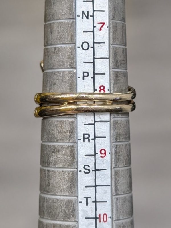 Unisex 9ct Yellow Gold Diamond Snake Ring - LG24236 - Image 19