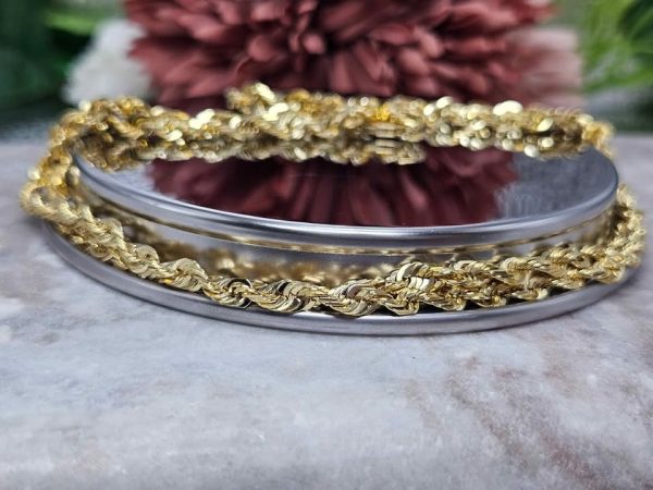 Ladies 14ct Yellow Gold Rope Chain - HL24509 - Image 8