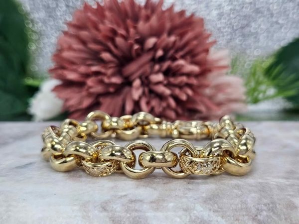 Ladies 9ct Yellow Gold Belcher Bracelet (40.3gms) - HL24510 - Image 7