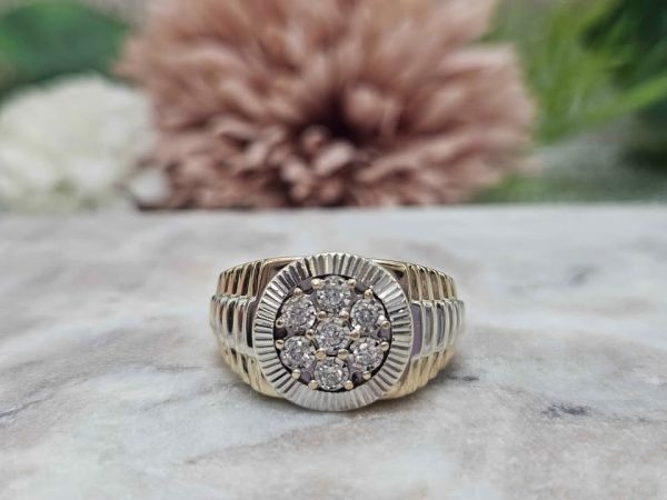 Men's Two-Tone 10ct Gold Diamond Ring (12.6gms) - HL24471