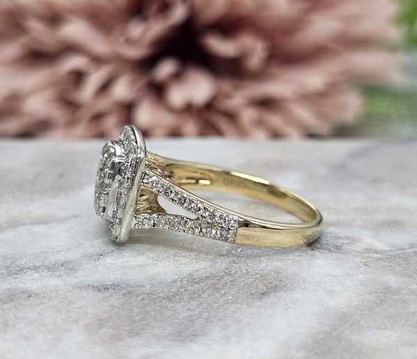 Ladies 9ct Yellow Gold Diamond Cluster Ring (3.5gms)- HL24220 - Image 3