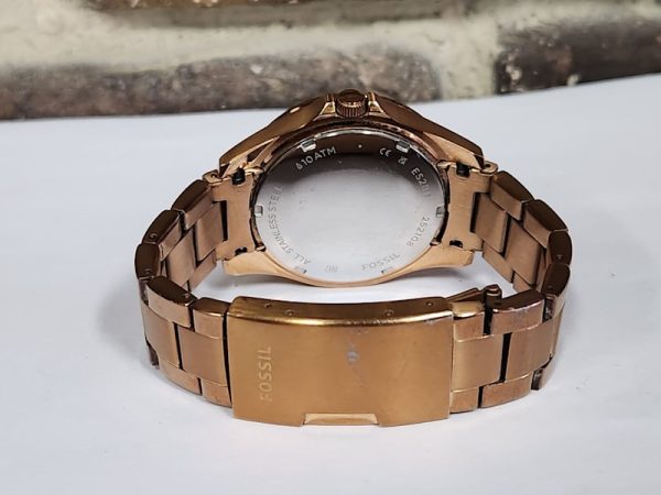 Unisex 40mm Fossil Rose Gold Chronograph Watch - HL9015 - Image 29