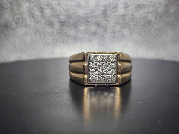 Men's 9ct Yellow Gold Diamond Fancy Band Ring - HL20827 - Image 8