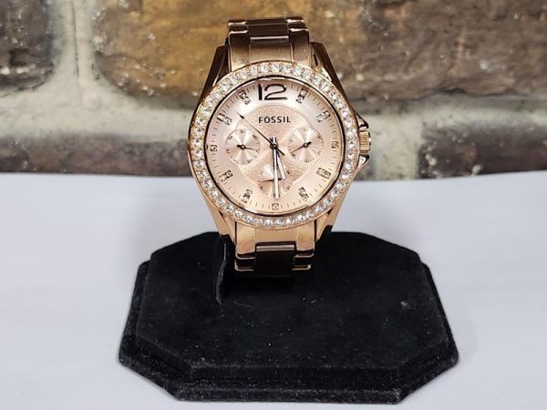 Unisex 40mm Fossil Rose Gold Chronograph Watch - HL9015 - Image 25