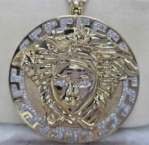 Unisex 10CT Diamond Medusa Head Pendant (14.3gms) - HL24511 - Image 2