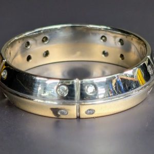 Unisex 9ct Two Tone Gold Diamond Dress Ring - LG4750