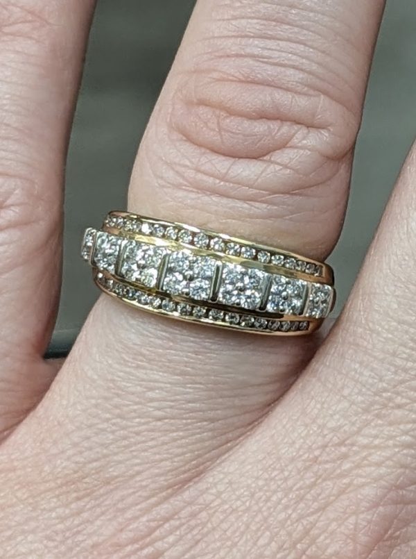 9ct Yellow Gold Diamond Statement Ring - LG2438 - Image 17