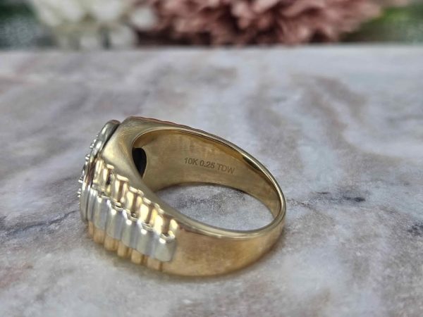 Men's Two-Tone 10ct Gold Diamond Ring (12.6gms) - HL24471 - Image 10