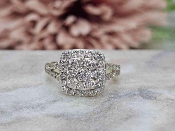 Ladies 9ct Yellow Gold Diamond Cluster Ring (3.5gms)- HL24220 - Image 8