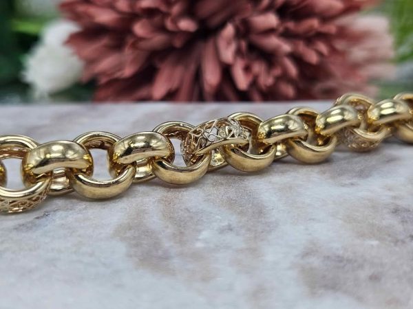 Ladies 9ct Yellow Gold Belcher Bracelet (40.3gms) - HL24510 - Image 8