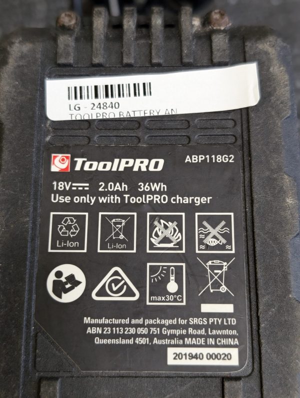 TOOL PRO IMPACT WRENCH. 2AH BATTERY AND CHARGER - LG24842 - Image 9