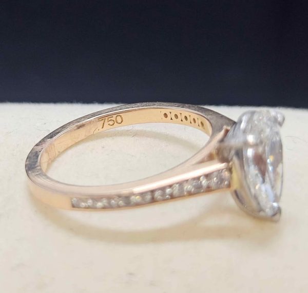 Valuated Ladies 18ct Rose and White Gold Lab Grown and Natural Diamond Ring - HL19540 - Image 5