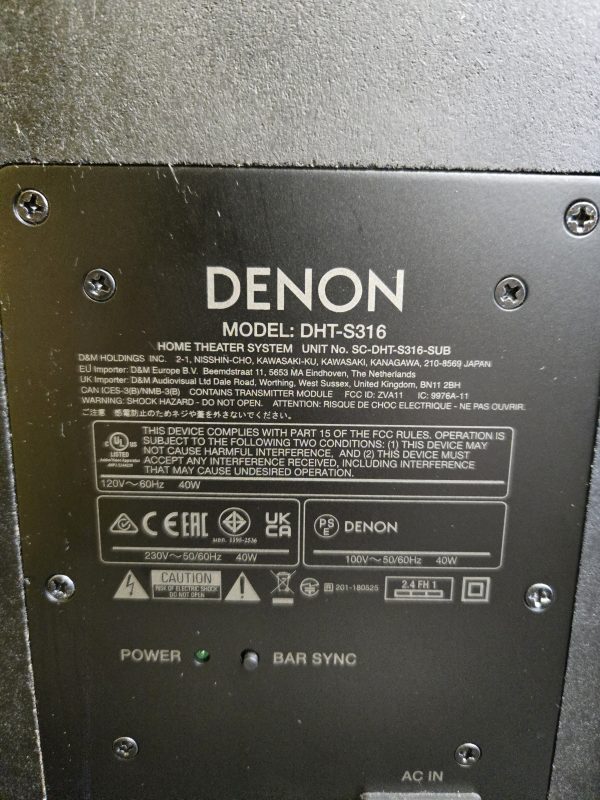 Denon Sound Bar + Subwoofer - 24491 - Image 6