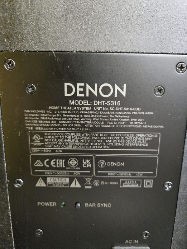 Denon Sound Bar + Subwoofer - 24491 - Image 15