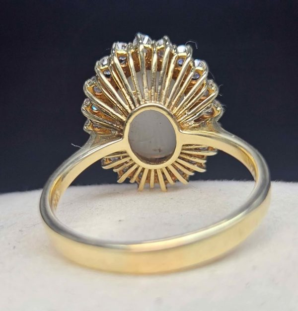 Valuated Ladies 14ct Yellow Gold Cabochon Opal and Diamond Ring - HL19310 - Image 74