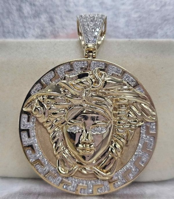 Unisex 10CT Diamond Medusa Head Pendant (14.3gms) - HL24511 - Image 6