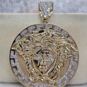 Unisex 10CT Diamond Medusa Head Pendant (14.3gms) - HL24511