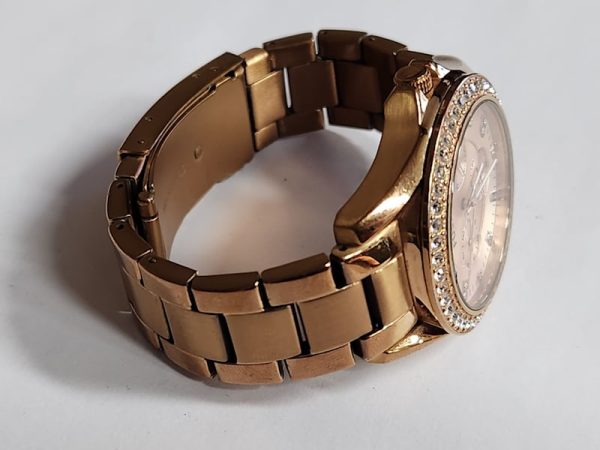 Unisex 40mm Fossil Rose Gold Chronograph Watch - HL9015 - Image 3